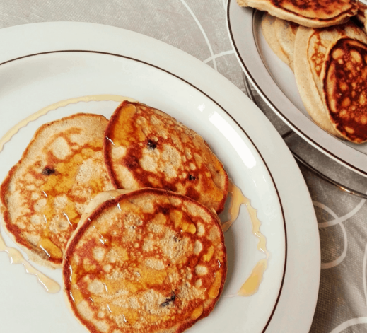 Glutenfri Amerikanske Pandekager med Blåbær